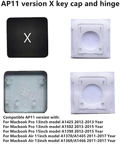 Замяната на лични предпазни клавиатура AP11 Type X Key Cap и панти за MacBook Pro Модели A1425 A1502 A1398 за MacBook Air модели A1369/A1466 A1370/A1465 за заместване на X KeyCap и панта