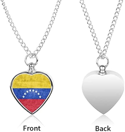 Знаме на Венецуела Печатна Урна за домашни любимци Огърлица за Праха Сърцето Бижута за Кремация Паметник Висулка