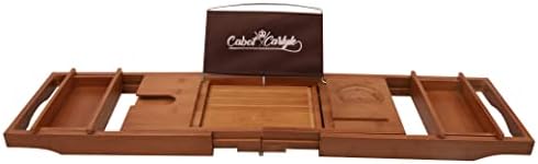 Cabot & the Carlyle Луксозен Ванночный тава за вана |Масичка за вана | Бамбуков поднос Премиум-клас за баня |