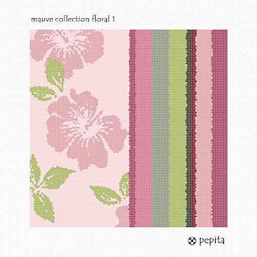 комплект за бродиране pepita: Сиреневая колекция цветен модел 1, 10 x 10