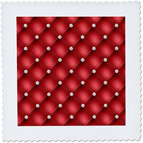 Триизмерно Бляскавите Червено Изображение Диамантени самоцветов С Модел под формата на ромбов - Квадрати за стеганого