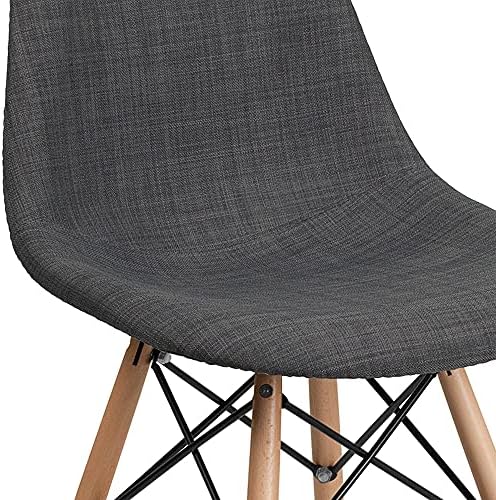 Флаш мебели Elon Серия Siena Сиво Тканевое стол с Дървени Крака