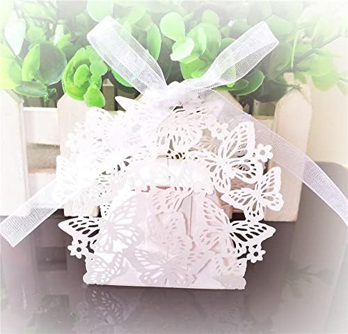 LQBYWL Сватбени Сувенири, Кутийки за Подаръци, Кутия, Кутии за Сватбени подаръци Хартиена Кутия за Бонбони Пеперуда Куха Подарък Кутия за Сватба Детски Душ Коледно па?