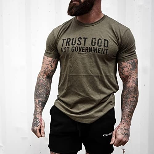 Доверете се на Бога, а не на правителството - Мъжки Графична тениска с Къс ръкав