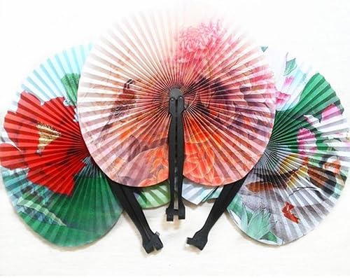 Shineweb® 3шт Сгъваем Китайски Ориенталски Цветни Хартиени Вентилатора За Ръце Сувенири за Сватбена Маса