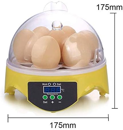 ALREMO 103234536 Инкубатор за яйца Mini 7 Интелигентен Контрол на температурата Цифров Инкубатор за отглеждане на Пилета, Патици, Гъски, Птици (Размер: 110) (Size: 110)