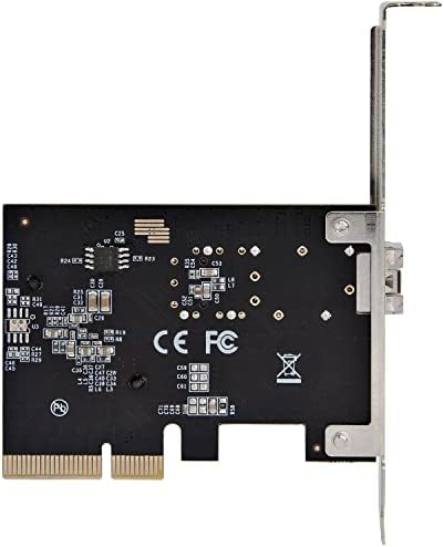 StarTech.com Картата на 10G PCIe SFP + - ac адаптер с един порт SFP + - Открит SFP + модули за съвместими с MSA / кабели за директна връзка - 10-Gigabit оптичен мрежови адаптер, PCIe - Мрежова кар?
