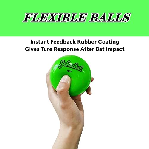 Утяжеленные топки Jehezkel за бейзбол и софтбол - 9 опаковки, 1 паунд, Тренировъчен тежка топка за отбивания, тренировка на