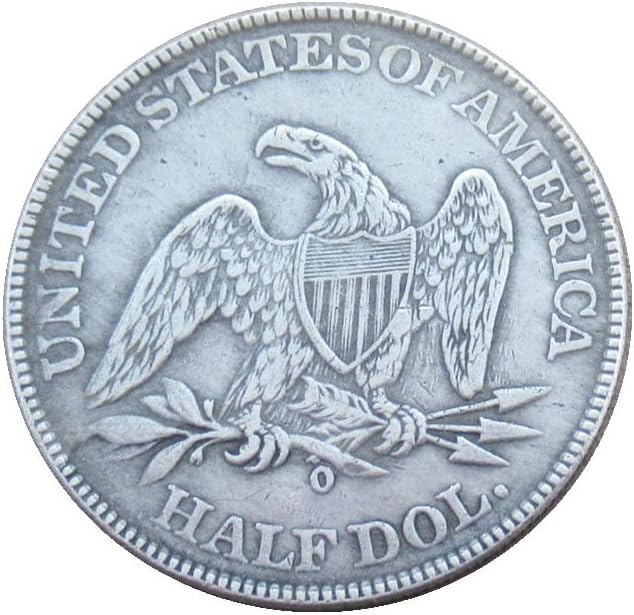 Възпоменателна Монета-Копие на Знамето на САЩ в Полдоллара 1857 година с Посеребренным покритие