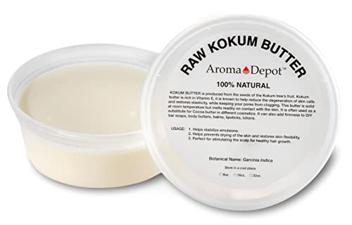 Aroma Depot 8 грама Сурово масло от Кокум чудесно за кожата, тялото и косата. чист I натурален I загуститель студено пресовано I за масла за тяло, слънцезащитни кремове, сап