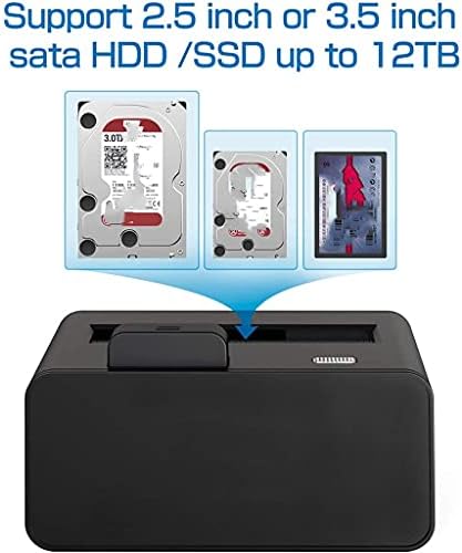 Докинг станция за твърд диск FZZDP USB 3.0 SATA Бутон за включване, 2,5, 3,5-инчовата станция за твърд диск SSD С UASP поддръжка