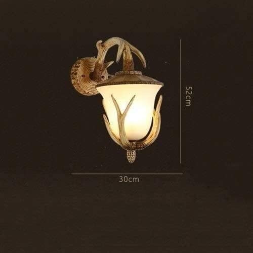 Стенни осветителни Тела, Аплици С Оленьими Рога, с монтиран на стената Лампа Американски Ретро, Стенен Стъклен Фенер