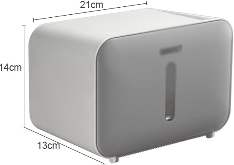 DINGZZ Free Punch Стенни Многофункционална Кутия за Тоалетна хартия, Тоалетна Водоустойчив Пластмасов Държач за роли, Рулонная Хартиена тръба (Цвят: сив, размер: 13 * 21 * 14 см)