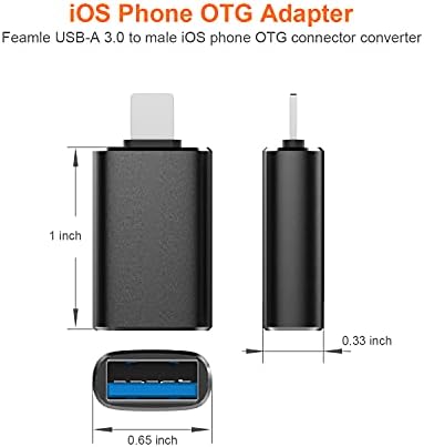 zeilala мъжки i-OS телефон до женския конектора USB 3.0 за пренос на данни OTG Адаптер Converter е Съвместим с вашето устройство за четене на карти памет, камера, мишка, клавиатура
