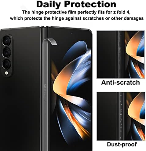 YQODSZ [3 опаковки] Защитно фолио за панти Samsung Galaxy Z Fold 4, Гъвкав Прозрачен филм от PVC HD със защита