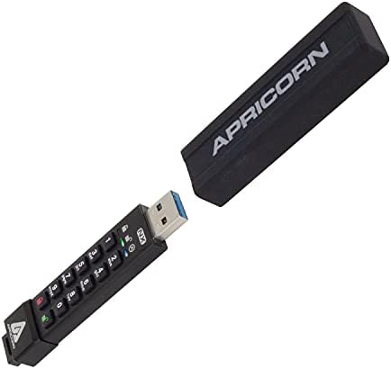 256-битов твърд диск Apricorn Aegis Padlock USB 3.0 капацитет от 2 TB (A25-3PL256-2000) и Aegis Secure Key 3