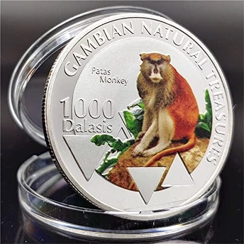 Монета На Животното Конго Щастлива Червена Маймуна Океана Подарък Възпоменателна Монета Сребърен Медал Монета Занаяти Колекционерска