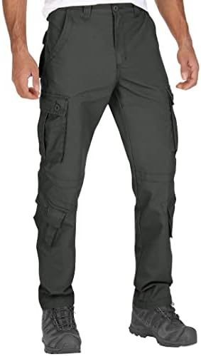 Мъжки панталони-карго GSGGIG Ripstop, Улични Леки Пешеходни Тактически Панталони за мъже, Трайни Работни Панталони за мъже с 8 Джоба