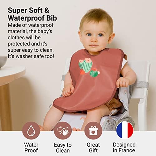 Комплект BabyToLove от 2 нагрудников | Меки и Водоустойчиви, с цип кука и контур | по Време на приема на храна за бебета и малки деца