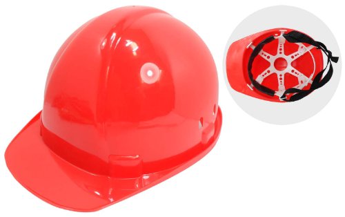 Червената защитна каска Hawk от ABS-пластмаса, одобрен OSHA за възрастни, с вграден регулируем линейно - HD1.RD