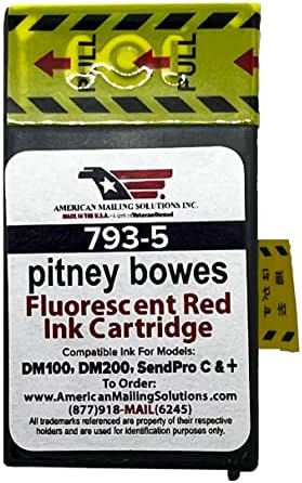 2 опаковки | Подмяна на касетата с флуоресцентными мастило PB 793-5 за: пощенски гишета SendPro 300, C200, C300, C400, C425