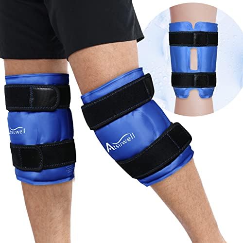 Пакет с лед на коляното Atsuwell 2 опаковки XXL, Приключи само След операция на коляното, за многократна употреба