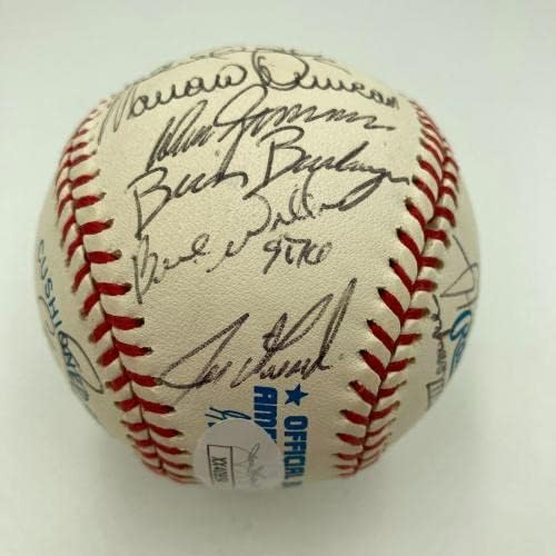 1997 Бейзболна отбор Ню Йорк Янкис Подписа договор с Дереком Джетером Мариано Риверой JSA COA - Бейзболни топки с автографи