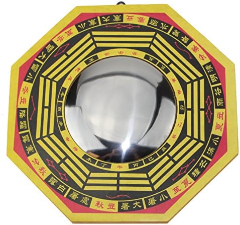 Ние плащаме си данъците върху продажбите, 6Фън Шуй Голям Традиционен китайски Куполна Огледало на Bagua БА ГУА Защита