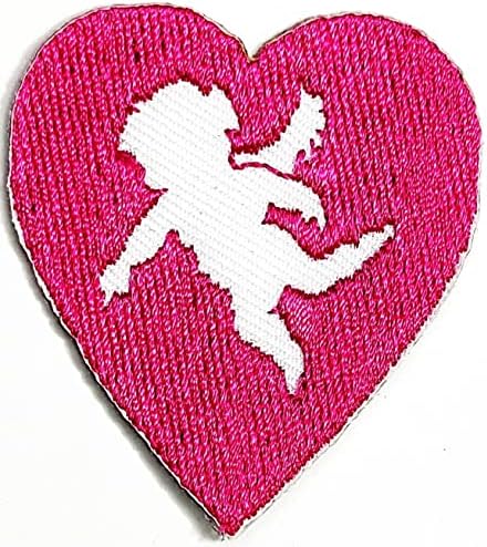 Kleenplus 3 бр.. Розови Ивици със Сърца, Стикер, Изкуство, Малък Ангел, Сърце на Любовта на Купидона, Детска Нашивка с Анимационни