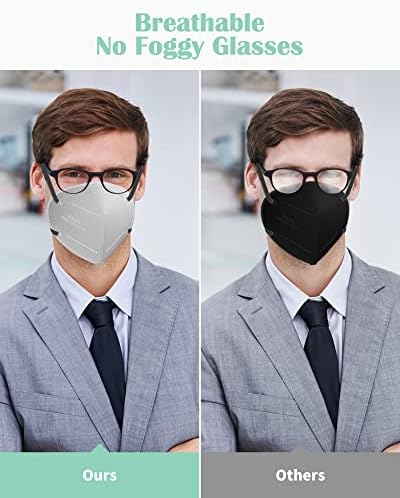 Маски за лице YUIKIO KN95, 30 опаковки, в индивидуална опаковка, Дишащи маска за лице с 5 Плочи за възрастни, ефективността на