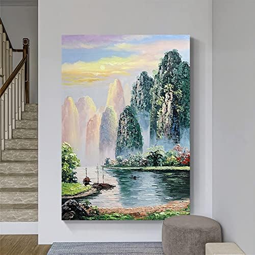 Големи Маслени Картини с Пейзажи На платно - Стенно Изкуство за Всекидневната, Декорации за дома в Спалнята, Модерна