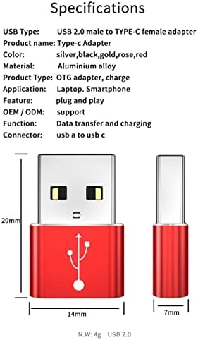 Адаптер BoxWave, който е съвместим с Avaya K175 (адаптер от BoxWave) - Устройство за превключване на порта USB-A-C (5 бр.), USB Type-C OTG USB-A Преобразува данните за зареждане на Avaya K175 - Сребр