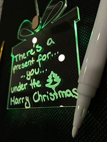 Коледна украса K & K - Пиши акрил - Led прожектори на Коледа - Различни мигащи цветове - Дръжка и батерии в комплекта