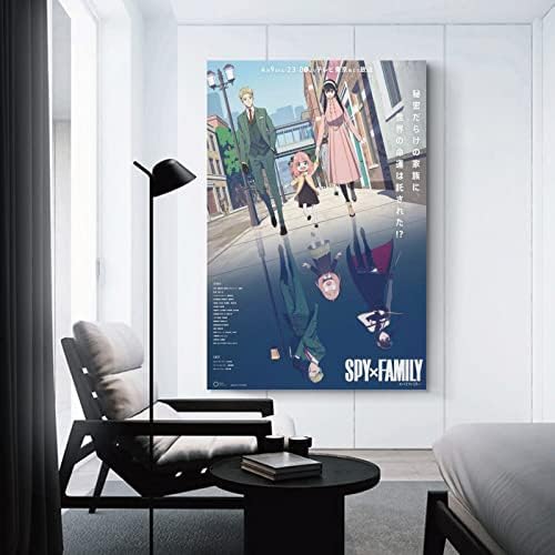 KBUYS Spy X Семеен Аниме Плакат HD Печат Върху Платно Без Рамка Стена Арт Декор 12x18 инча (30x45 см)