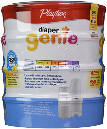 Пълнители за система за рециклиране на памперси Playtex Genie, 240 броя (опаковка от 4 броя)