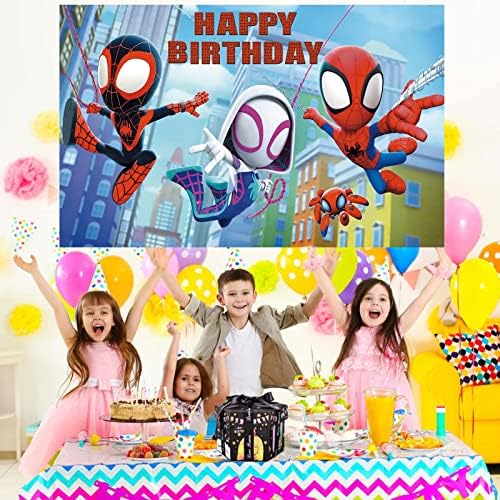 Аксесоари за парти по случай рождения Ден на Спайди и неговите невероятни приятели, Cartoony Банер за душата честит Рожден