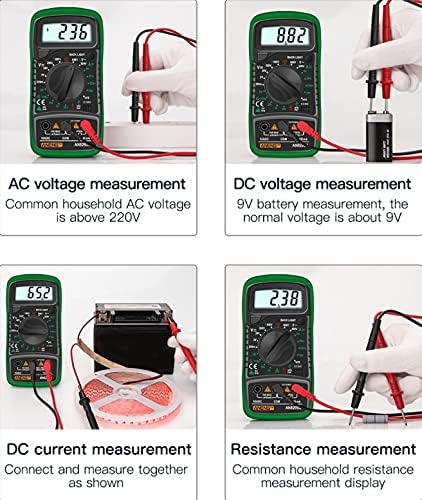 WALNUTA Цифров Мултицет AC/DC Амперметър Волта Ти Тестер Метър Multimetro с Термопарой LCD подсветката Преносим (Цвят: