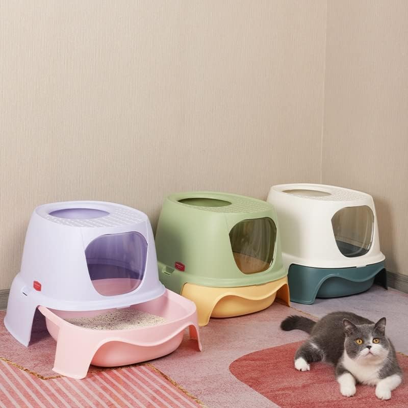 Кутия за котешки тоалетни Выдвижного тип GRETD, Голямо Пространство, Напълно запечатана Кутия за котешки