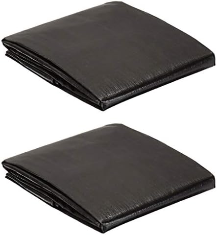 Брезент Commercial от ултра силна черен полиетилен, 6x20 фута, 2 опаковки