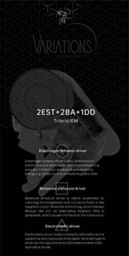 Слушалки Moondrop Variations с технологията Tribrid 1DD + 2BA + 2EST, внутриканальный монитор със Сменен кабел