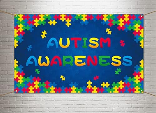 Информираността За Аутизма Фон Банер Април Парче От Пъзела Подкрепа За Вечерни Снимки На Фона Стенно Подвесное Украса