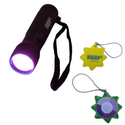 HQRP 365 нМ 12 LED UV фенерче /Blacklight за Разследване на мястото на престъплението и съдебни експертизи плюс UV-метър
