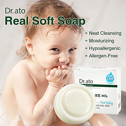 Детски сапун за вана за прецизно почистване и овлажняване, Бебешки сапун без сълзи с масло от шеа и глицерин, Меко