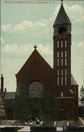 На римо-Католическата църква Рауэй, Ню джърси, Ню Джърси и Оригинални Старинни Картичка