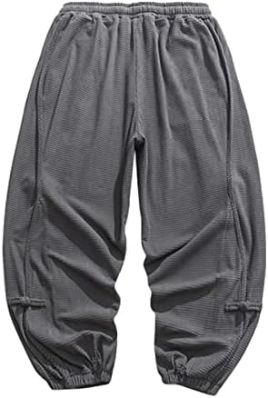 MIASHUI Boy 10 Мъже в Есенно-Зимните Свободни Панталони, Всекидневни Обикновена Широки Панталони С джобове, Модерен