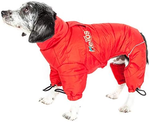 Яке за кучета DOGHELIOS 'Thunder-Crackle', Напълно Утепленная, от Блатно плюшени, Регулируеми и светоотражающая, дължина