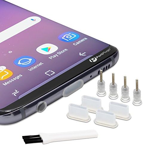 Конектори за USB порт-C Прахозащитен мъничета (5 чифта), съвместими с устройства с Android, Samsung Galaxy S22 / S21 / S20 /S10/S9 / S8, Pixel, Type-C - комплекта включва капачки за конектор за слуш?