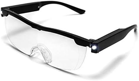 Увеличителни Очила QWORK с led подсветка, зареждащи се чрез USB за жени и Мъже, Очила за четене, Умни очила с