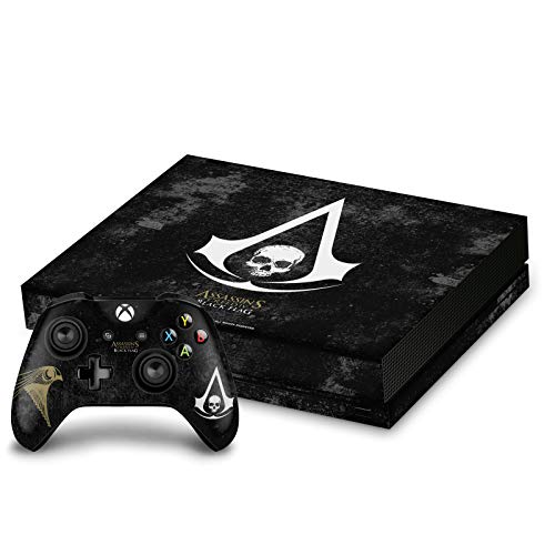 Дизайн на своята практика за главата Официално Лицензиран Assassin ' s Creed Гръндж Черен Флаг Лога Vinyl Стикер Детска Стикер на кожата Калъф е Съвместим с конзола Xbox One X и к?