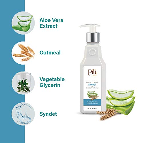 Pili Natural Syndet - Нежно почистващо средство за кожата с овесени ядки и алое Вера - Хипоалергичен почистващо средство